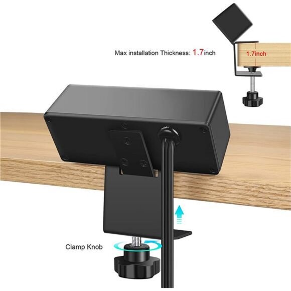 Desk Edge Power Strip with 1 USB 1 USB-C 20W PD Removable Clamp - Picture 4 of 7